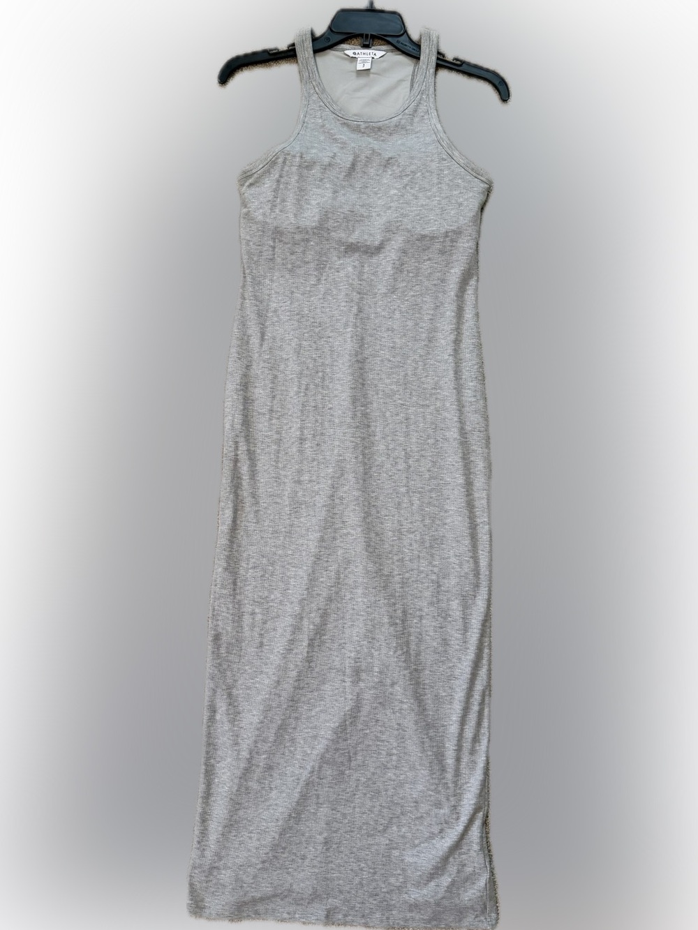 Athleta Signature Rib Maxi Tank Dress| Heather Gray | SP